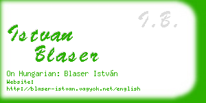 istvan blaser business card
